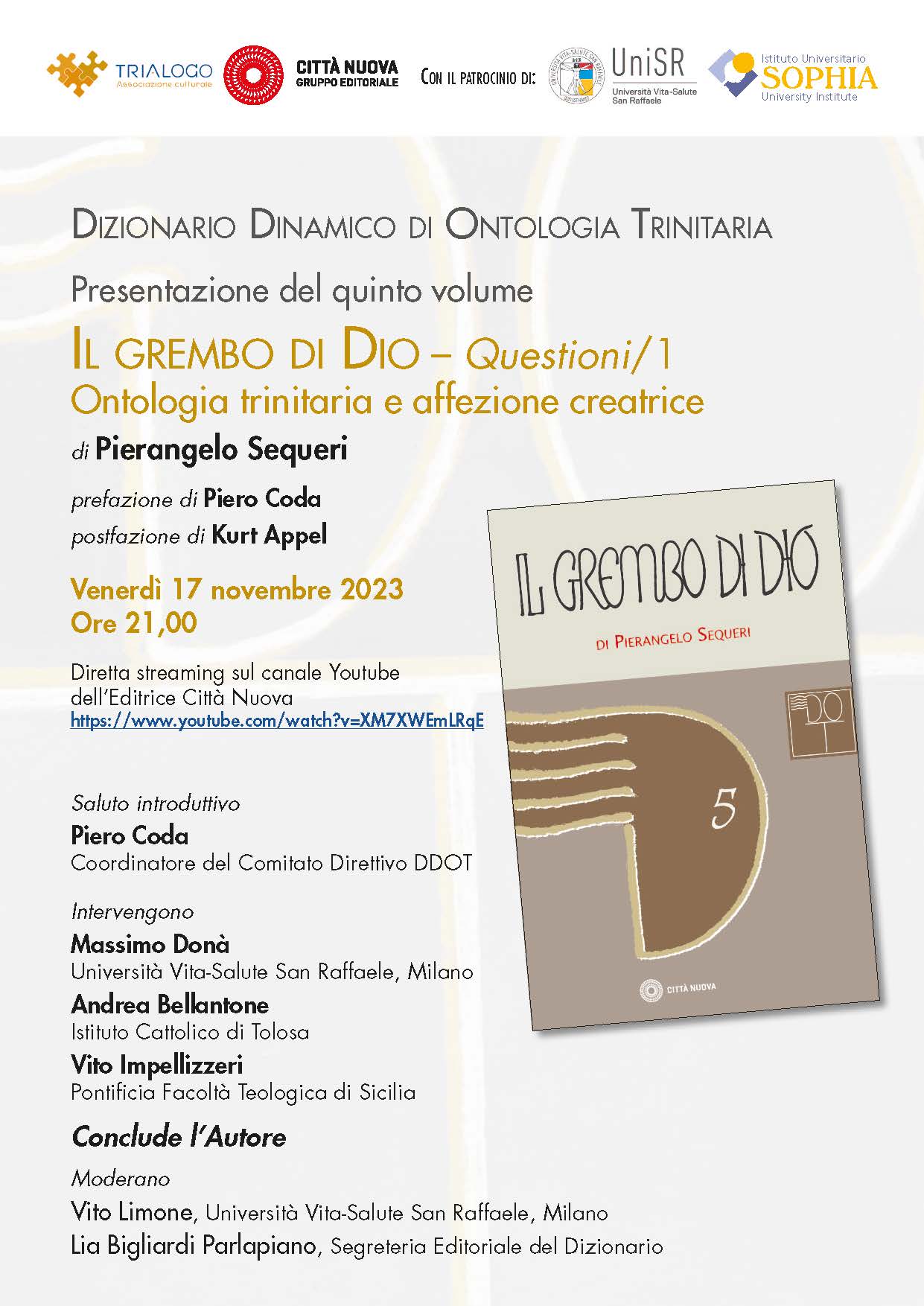 Locandina presentazione «Il grembo di Dio».